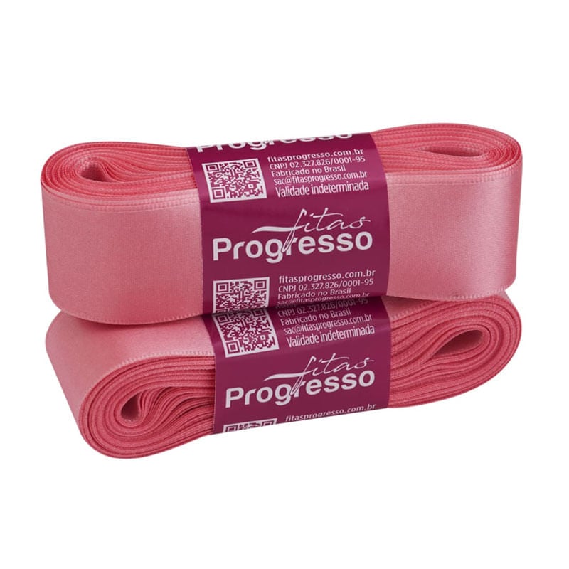 Fita Progresso Cetim CF007 30mm 009 Rosa Pétala