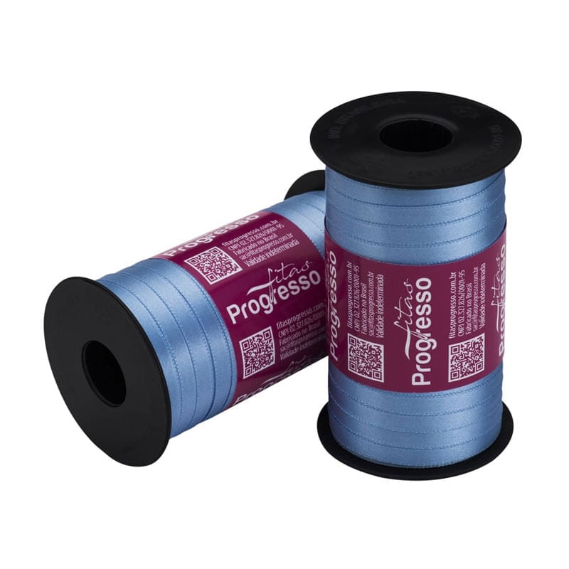Carretel Progresso Cetim 100m CF001 7mm 246 Azul Celeste