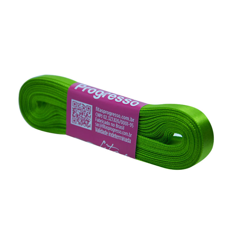 Fita Progresso Cetim CF002 10mm 677 Verde Folha