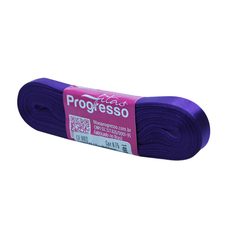 Fita Progresso Cetim CF002 10mm 675 Violeta