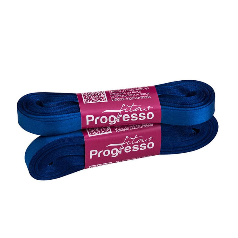 Fita Progresso Cetim CF002 10mm 276 Azul Pavão