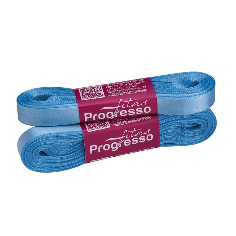 Fita Progresso Cetim CF002 10mm 246 Azul Celeste