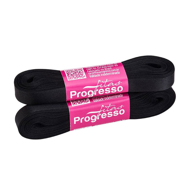 Fita Progresso Cetim CF002 10mm 219 Preto