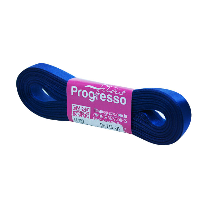 Fita Progresso Cetim CF002 10mm 215 Azul Marinho