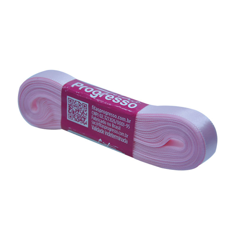 Fita Progresso Cetim CF002 10mm 206 Rosa Claro