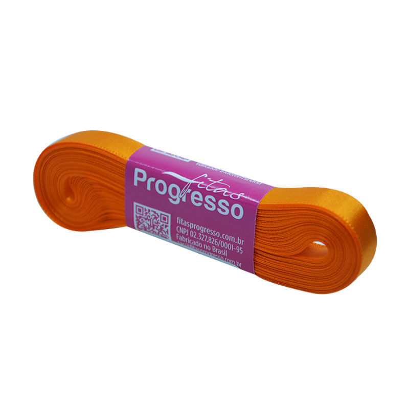 Fita Progresso Cetim CF002 10mm 066 Laranja