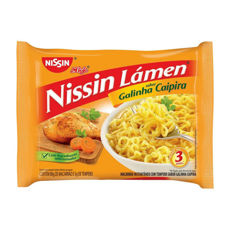Macarrão Instantâneo Nissin Galinha Caipira 85g