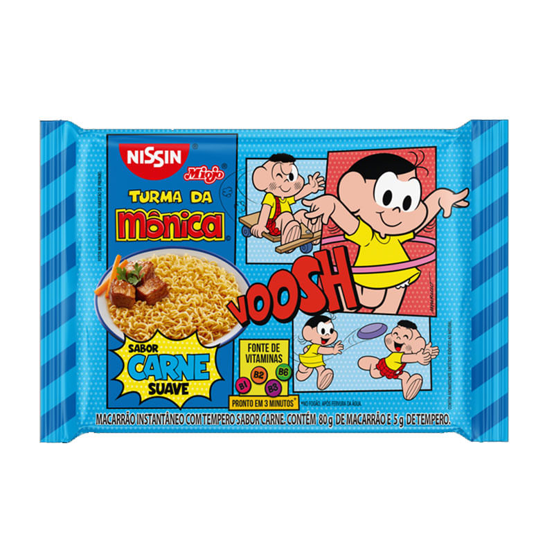 Macarrão Instantâneo Nissin Turma Da Mônica Carne 85g