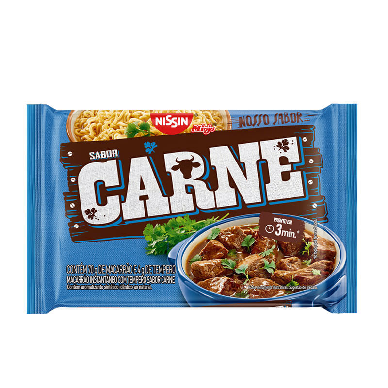 Macarrão Instantâneo Nissin Nosso Sabor Carne 74g