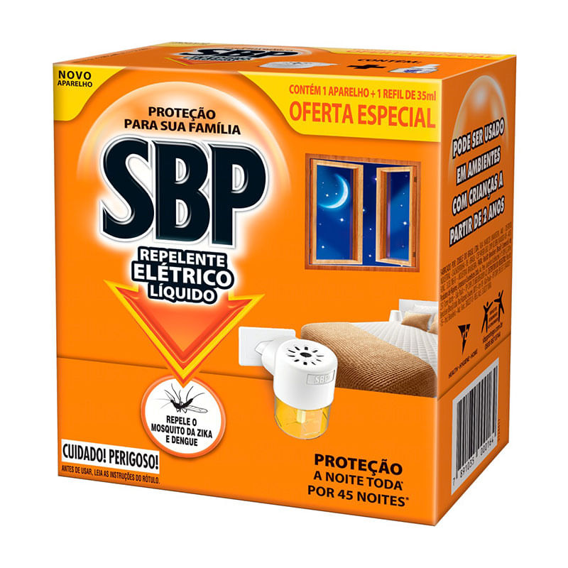 SBP Liquido 45 Noites Regular Aparelho com Repelente  