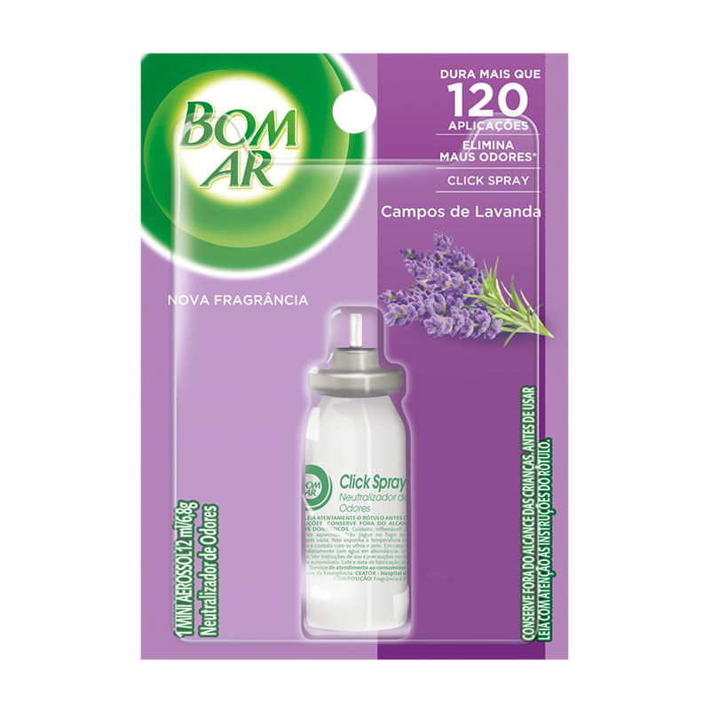 Bom Ar Clic Spray Reckitt 12ml Lavanda Refil