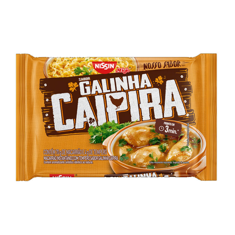 Macarrão Instantâneo Nissin Nosso Sabor Galinha Caipira 74g