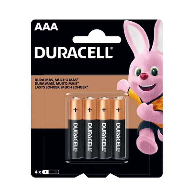 Pilha Alcalina Duracell Palito AAA 4un
