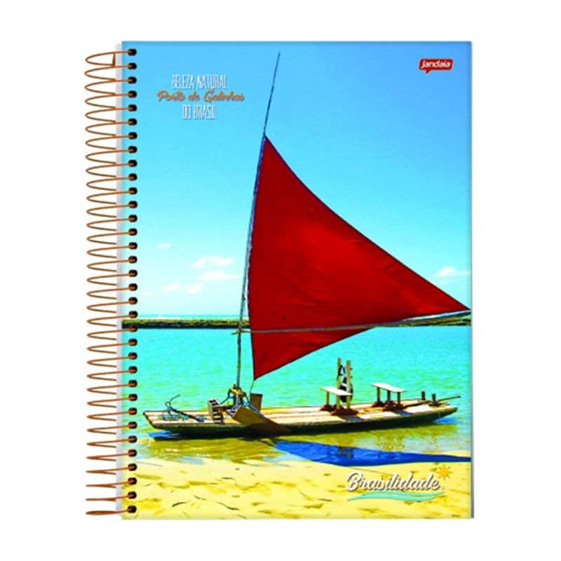 Caderno Espiral 14 Matérias Flexível Brasilidade Jandaia 48 Folhas