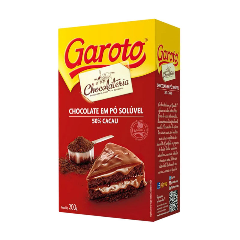 Chocolate Pó Garoto 50% Cacau 200g