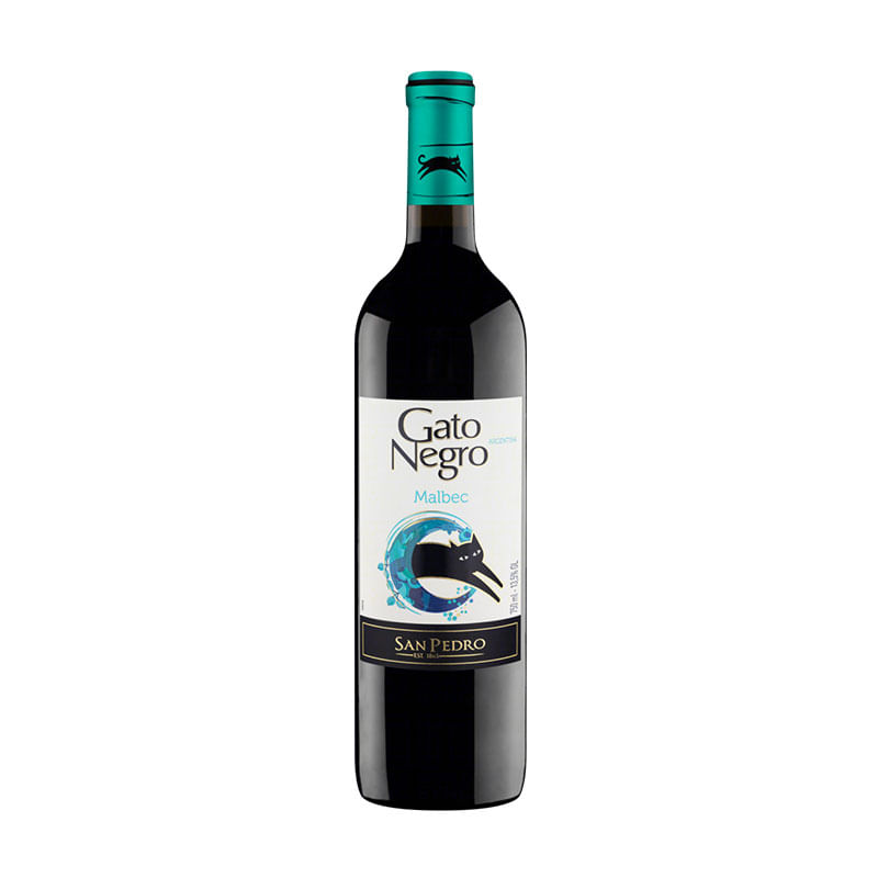 Vinho Chileno Tinto Gato Negro Malbec 750ml