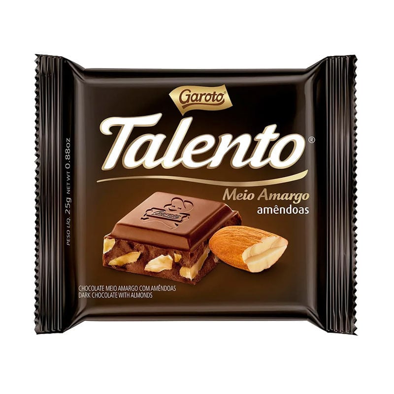 Chocolate Talento Tablete Meio Amargo 25g