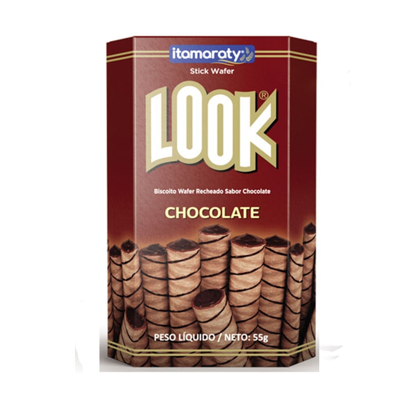 Biscoito Look Itamaraty Wafer Chocolate 55g 
