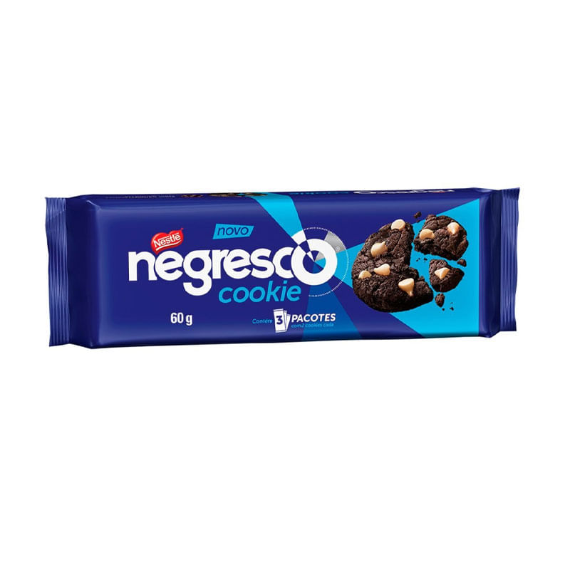 Biscoito Cookie Negresco Chocolate Gotas Baunilha 60G