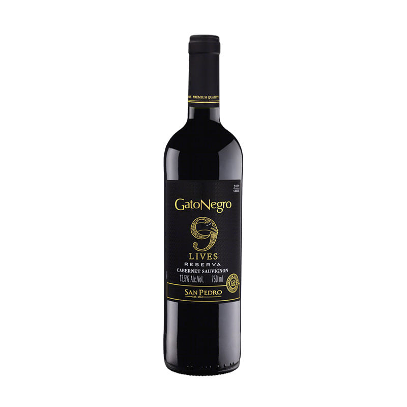Vinho Chileno Tinto Gato Negro 9 Lives 750ml