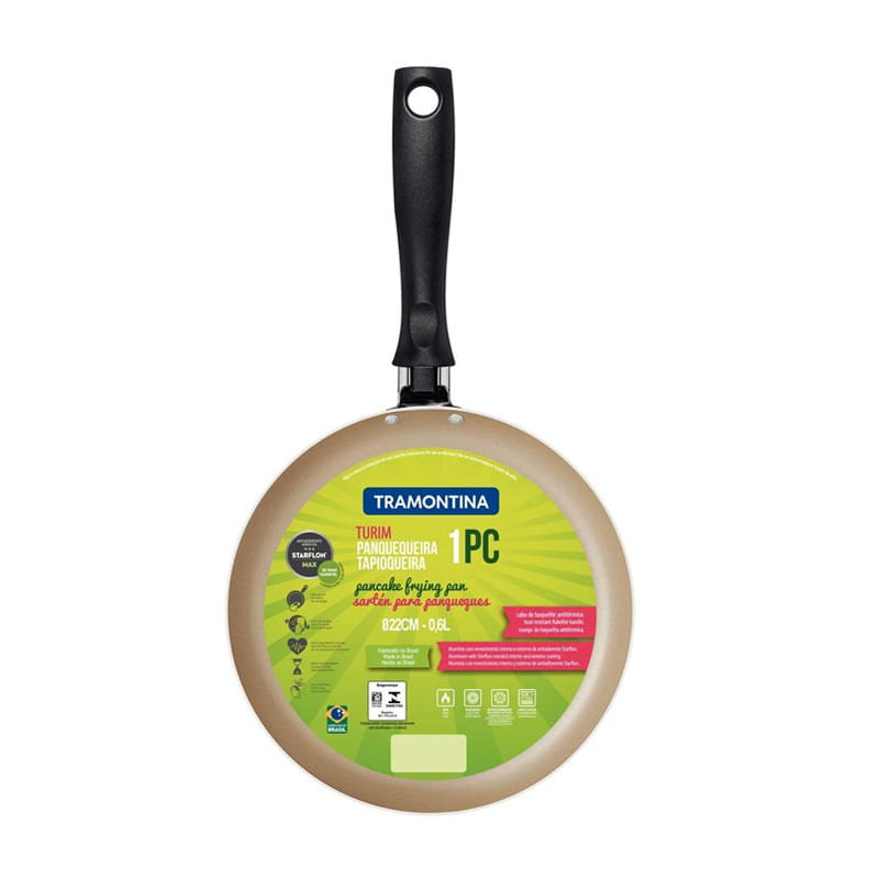 Panquequeira Tramontina 22cm Turim Vermelho