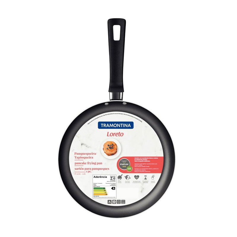 Panquequeira Tramontina 22cm Turim Grafite