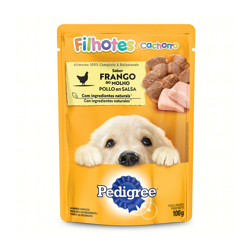 Ração Pedigree Sachê Filhote Frango Molho 100g