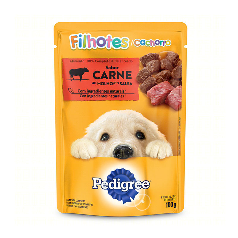 Ração Pedigree Sachê Filhote Carne 100g