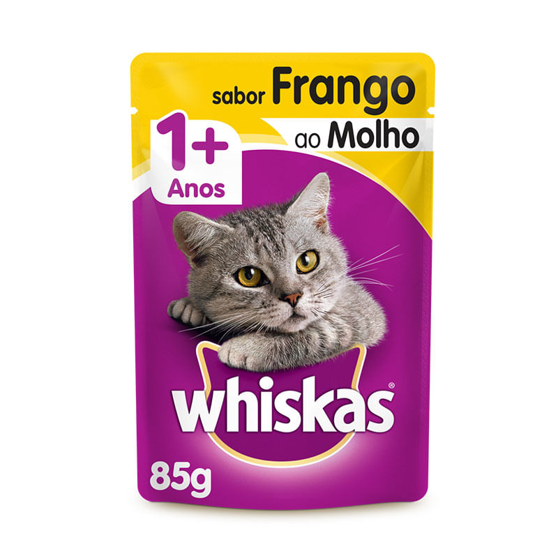 Ração Whiskas Sachê Adulto Frango 85g