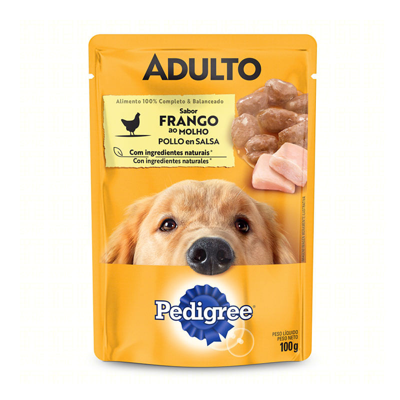 Ração Pedigree Sachê Adulto Frango Molho 100g
