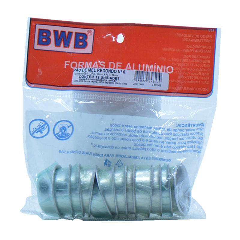 Forma BWB Alumínio Pão de Mel Redonda Nº 0