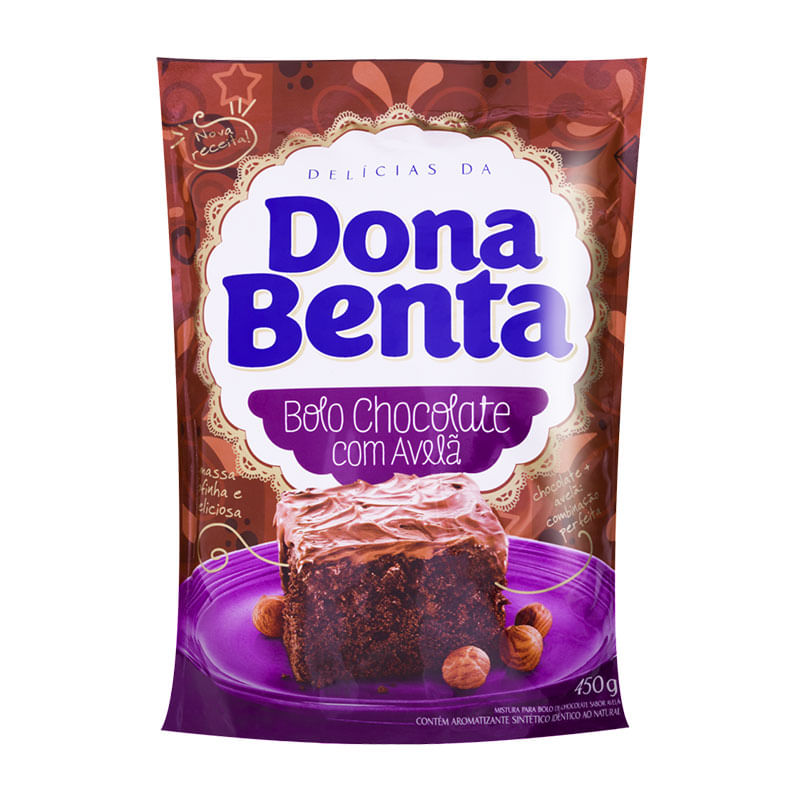 Mistura para Bolo Dona Benta Chocolate e Avelã 450g 