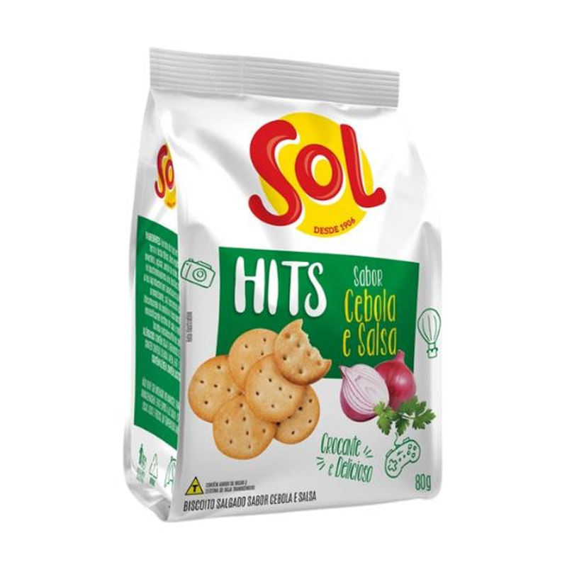Biscoito Hits Sol Cebola e Salsa 80g