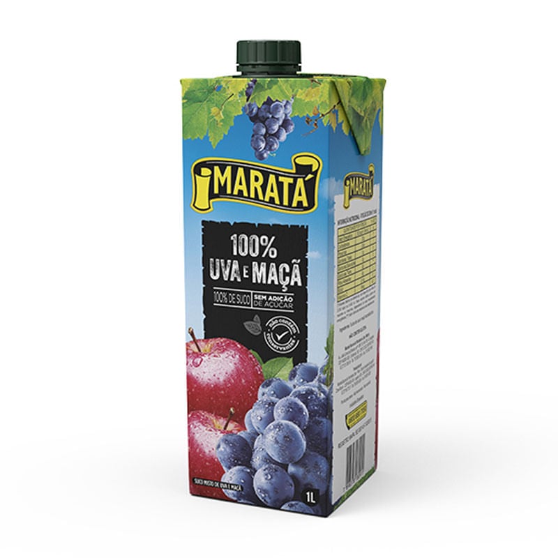 Suco Integral Maratá Uva e Maçã  1L