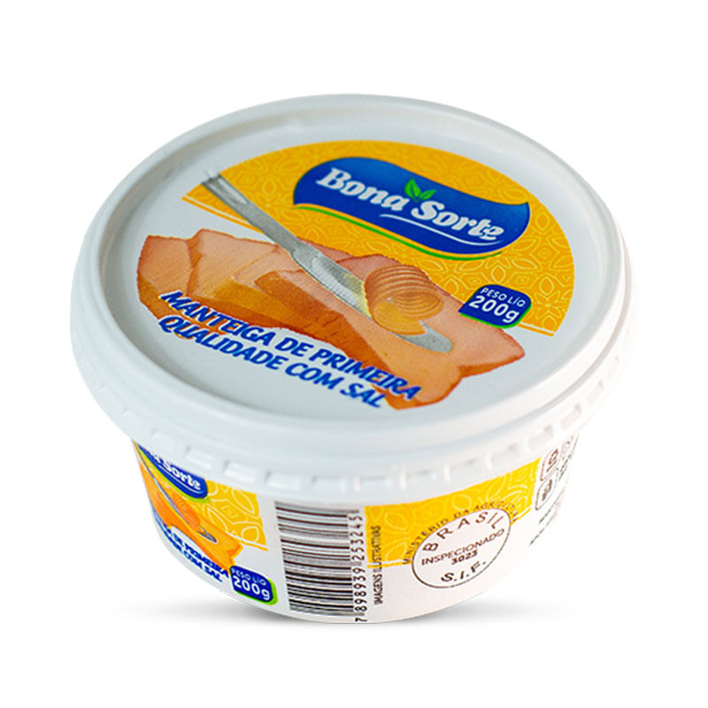 Manteiga Bona Sorte 1ª Qualidade com Sal Pote 200g