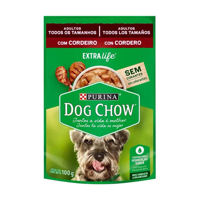 Ração Dog Chow Adulto Cordeiro ao Molho 100g