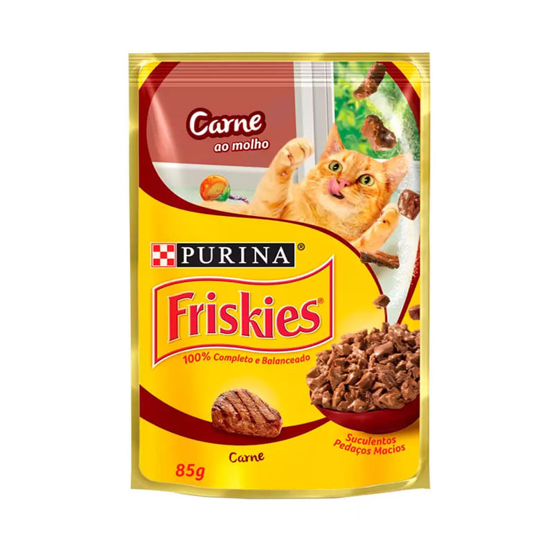 Ração Friskies Carne ao Molho 85g