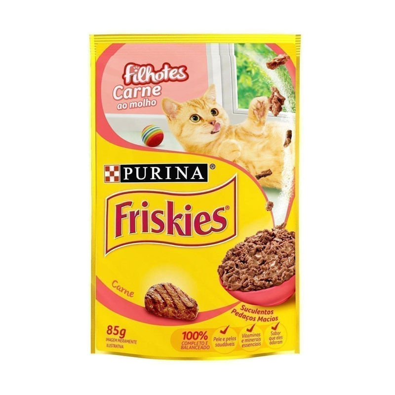 Ração Friskies Filhotes Carne ao Molho 85g