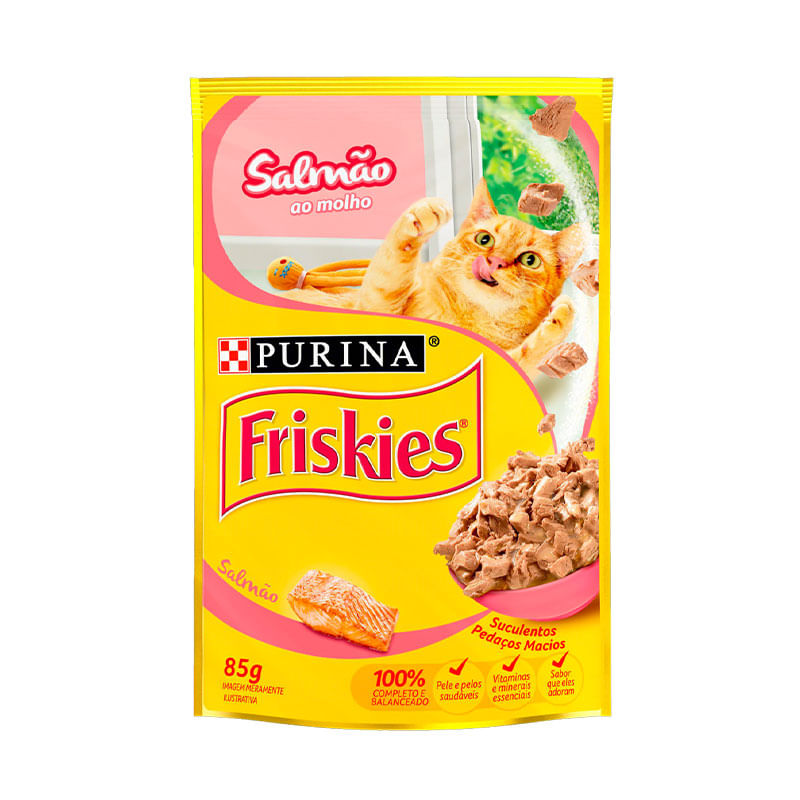 Ração Friskies Salmão ao Molho 85g