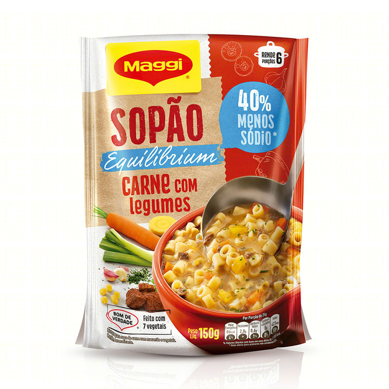 Sopão Maggi 150G Carne Menos Sódio