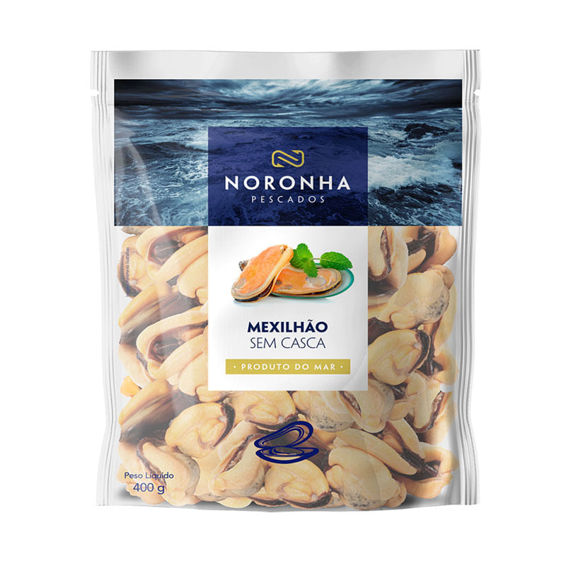 Mexilhão Noronha Desconchado Congelado Pacote 400g