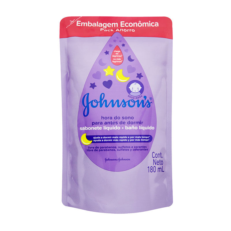 Sabonete Liquido Johnsons 180ml Refil Hora do Sono