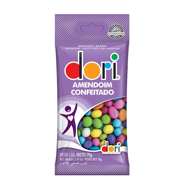 Amendoim Colorido Dori confeitado 70g