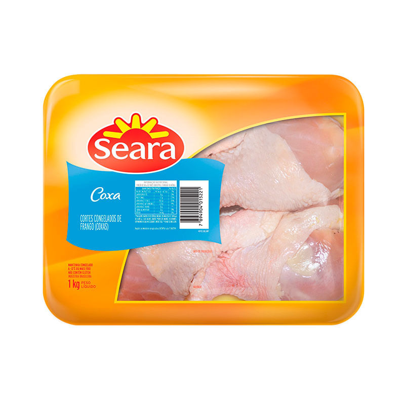 Coxa de Frango Congelada Seara Bandeja 1kg