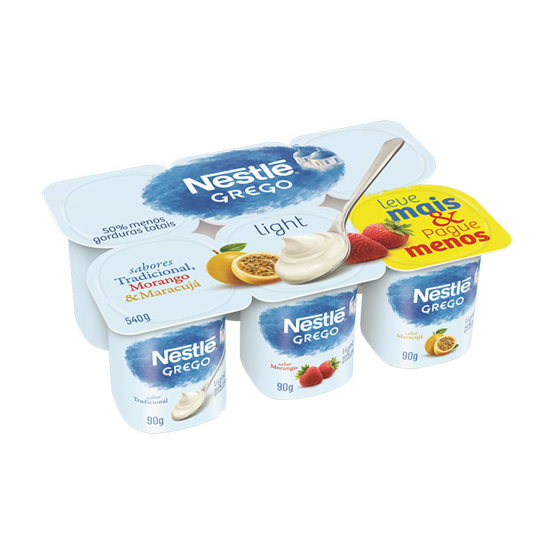Iogurte Grego Light 3 Sabores Nestlé 540g