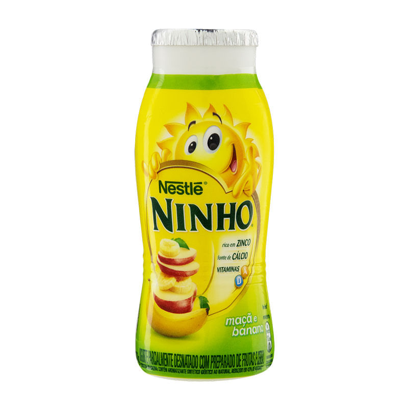 Iogurte Ninho Liquido Maçã e Banana Nestlé 170g
