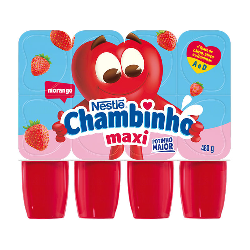 Chambinho Petit Suisse Max Morango Nestlé 480g