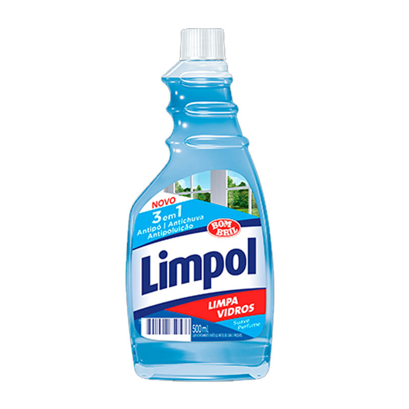 Limpa Vidro Limpol 3em1 Refil 500ml