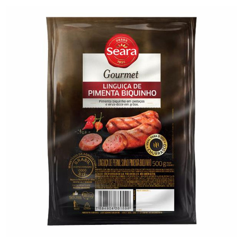 Linguiça Gourmet Pimenta Biquinho Seara 500g