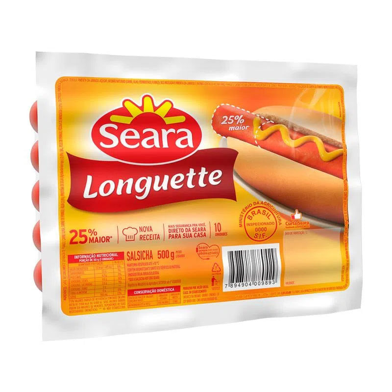 Salsicha Longuette Seara 500g